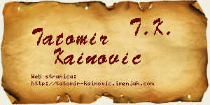 Tatomir Kainović vizit kartica